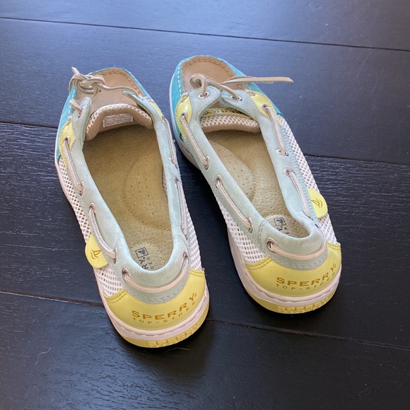 Sperry Top-Sider Shoes. Womens 8. Blue/Green/Yellow - Picture 3 of 11